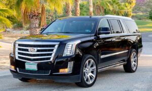 Luxury black car