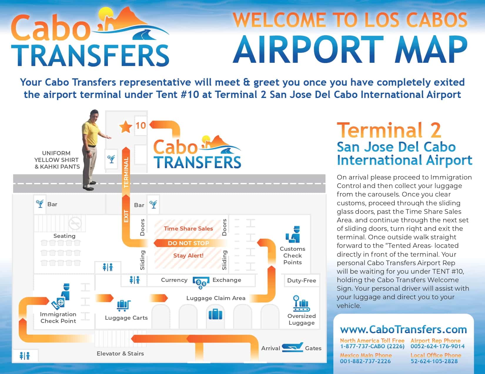 Cabo Transfers Airport Map