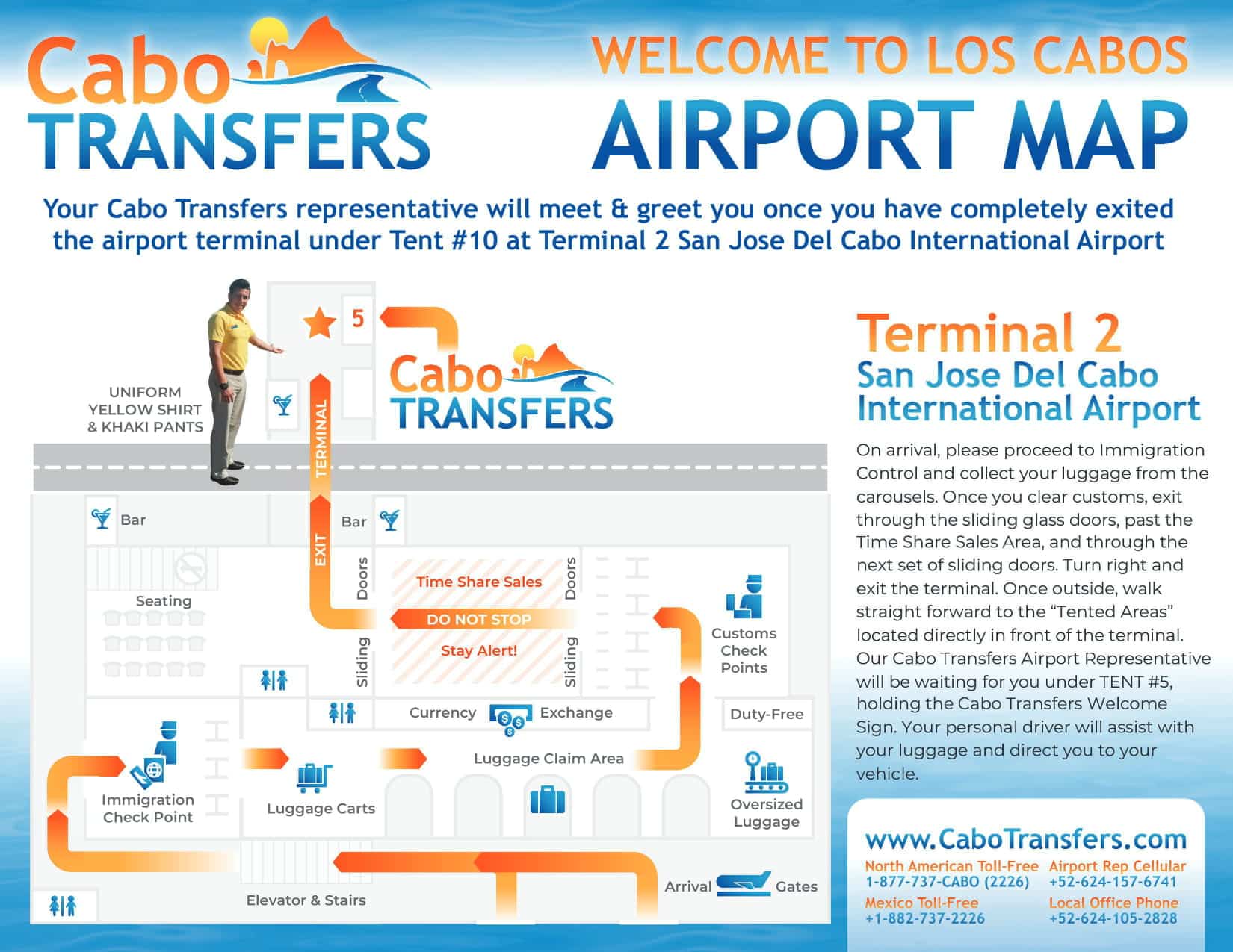 Cabo Transfers Airport Map Revised July 08 2026