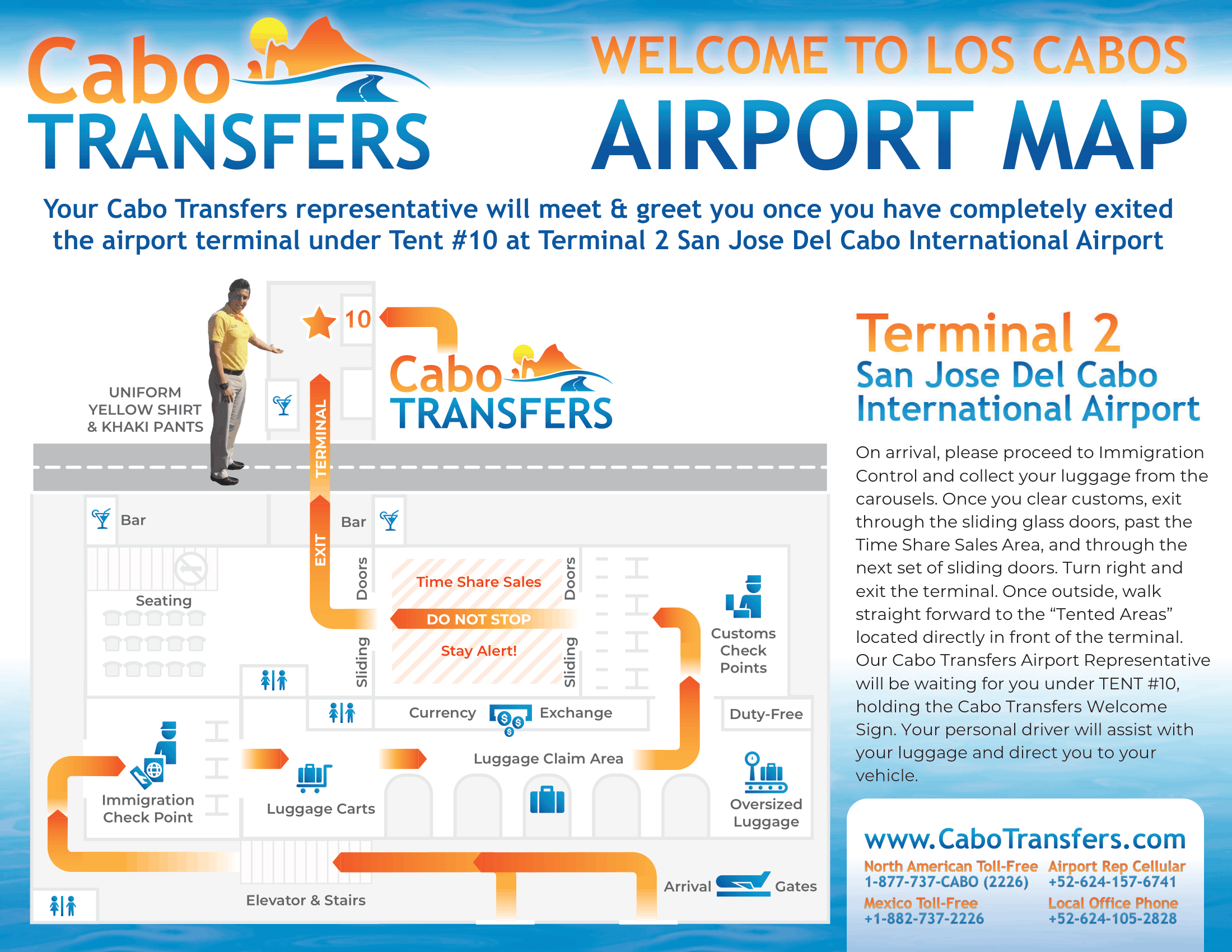 Cabo Transfers Airport Map